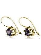 الكساندريت 14 كارت من الذهب الأصفر  حرف يدوية فينتاج vec019y